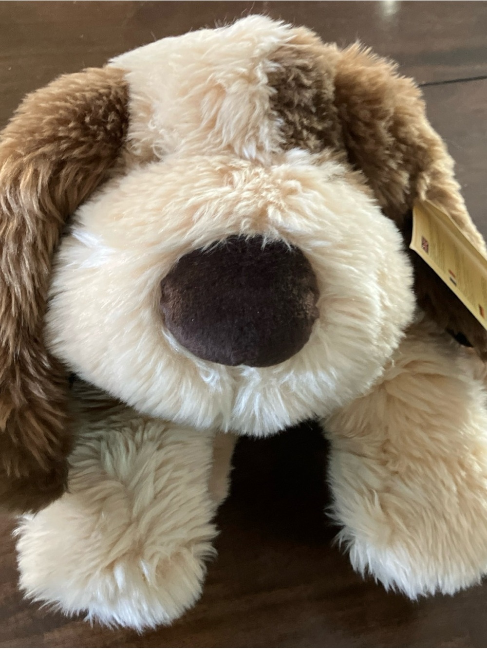 Keel Toys NWT Simply Soft Laying Patch  Dog Plush